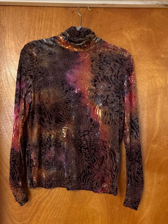 SNO SKINS Tops - Sno Skins Sheer Turtleneck Top And Scarf NWOT Multi Color
